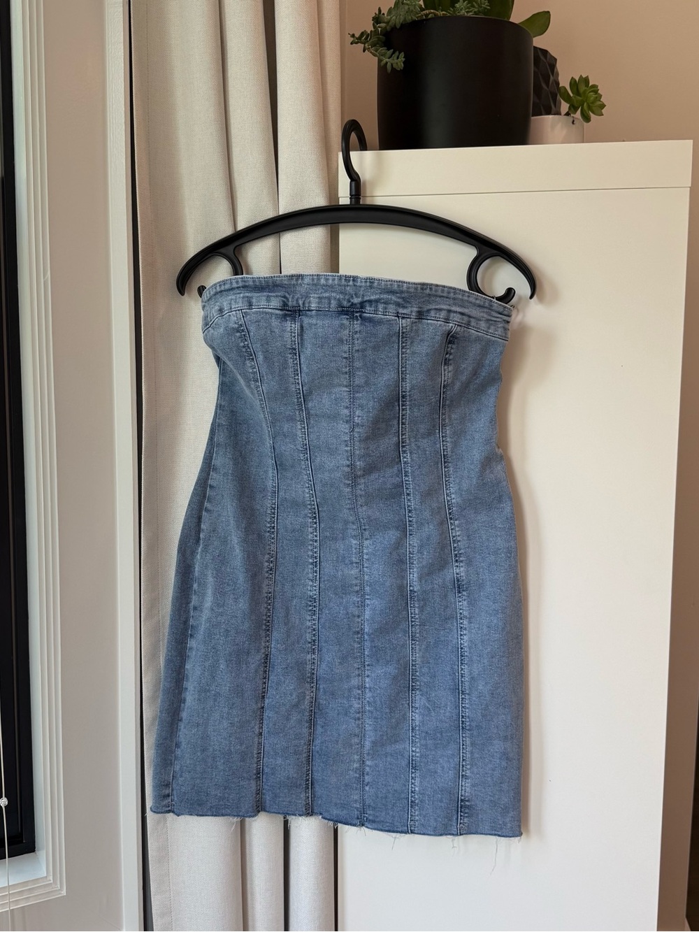 Princess Polly Strapless Denim Dress